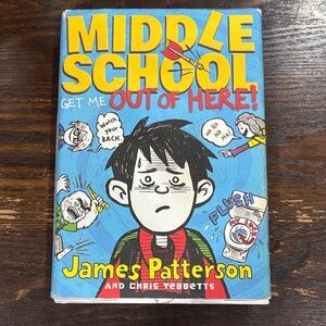 🔥Middle School: Get Me Out of Here! by James Patterson - Blue Cover🔥